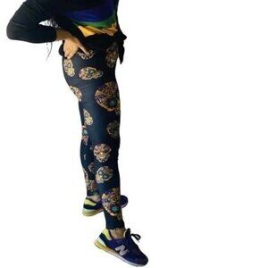 Mardi Gras Leggings~Mardi Gras Sugar Skull Leggings~Mardi Gras Plus Size